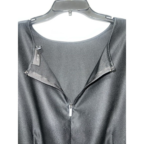 APT 9 Womens Size 1X Dressy Black Tie Short Sleeve Scoop Neck Blouse Lightweight - Picture 5 of 8